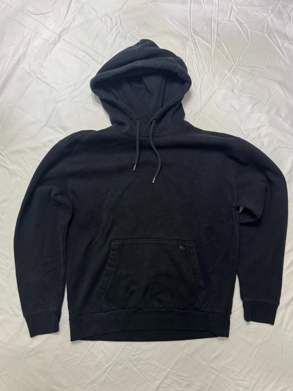Hollister Black Pullover Hoodie Unisex Medium